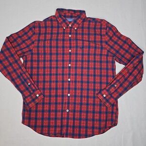 American‎ Eagle Outfitters Mens Large Button Up Plaid Long-Sleeve Cuffed Pocket
